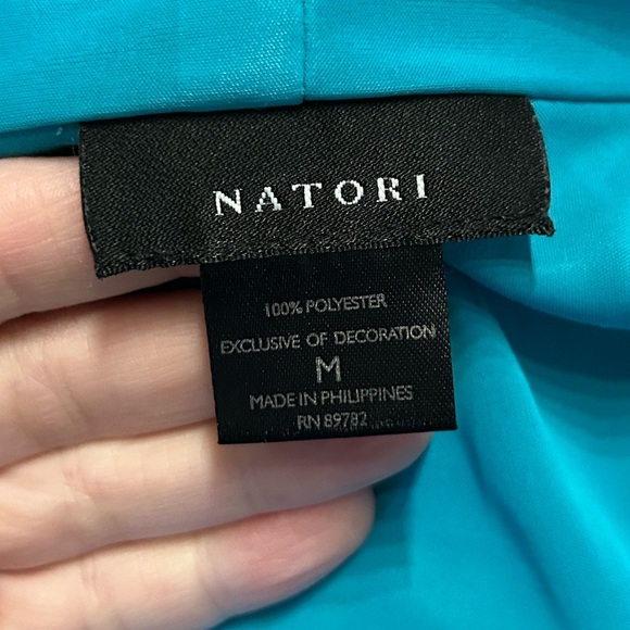 Natori Slinky Bath Comfy Wrap Style Robe Women’s SZ Medium in Solid Blue - Picture 6 of 6